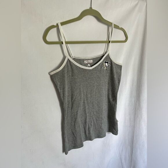 Antigua Pittsburgh Penguins Tank Top Gray Size L - Picture 4 of 6